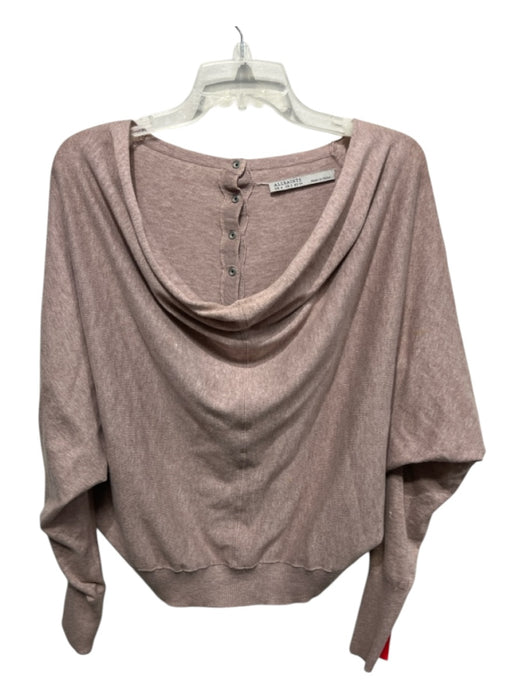 ALLSAINTS Size 2 Taupe Brown Cotton Blend Wide Neck Off Shoulder Sweater Taupe Brown / 2