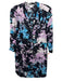 Diane Von Furstenberg Size 6 Black, Purple & Blue Silk Blend 3/4 Sleeve Dress Black, Purple & Blue / 6