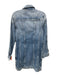7 For All Mankind Size S Medium Wash Cotton Denim Long Sleeve Button Front Dress Medium Wash / S