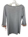 Burberry Brit Size S Gray, Cream & Red Cotton 3/4 Sleeve Cuff Accent Top Gray, Cream & Red / S