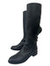 Valentino Shoe Size 39 Black Leather Back Bow Side Zip knee high Boots Black / 39