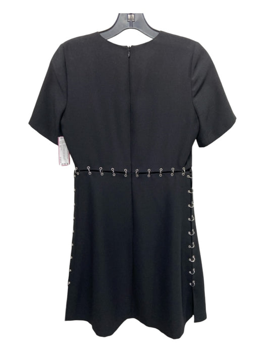 The Kooples Size XS Black Polyester SHW Chain Detail Back Zip Above Knee Dress Black / XS