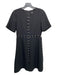 The Kooples Size XS Black Polyester SHW Chain Detail Back Zip Above Knee Dress Black / XS