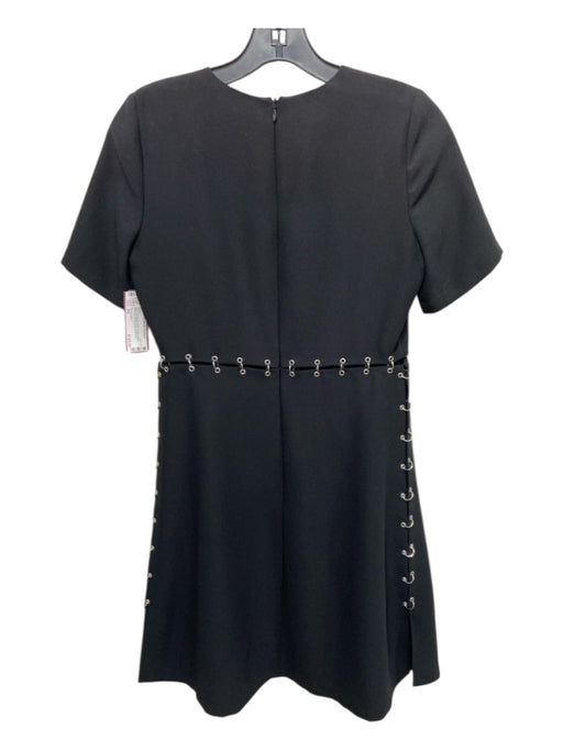 The Kooples Size XS Black Polyester Silver Hardware Grommet Detail Dress Black / XS