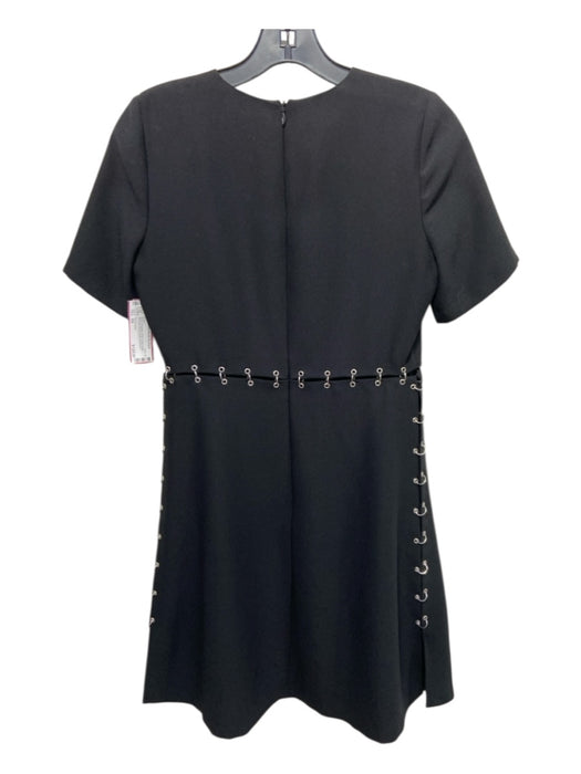 The Kooples Size XS Black Polyester Silver Hardware Grommet Detail Dress Black / XS