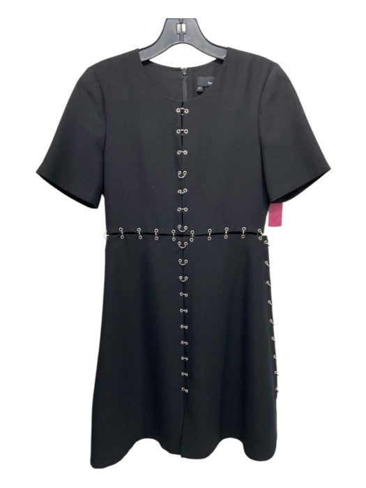 The Kooples Size XS Black Polyester Silver Hardware Grommet Detail Dress Black / XS
