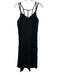 Antibes Blanc Size M Black Linen Sleeveless Cut Out Back Paneled Maxi Dress Black / M