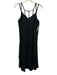 Antibes Blanc Size M Black Linen Sleeveless Cut Out Back Paneled Maxi Dress Black / M