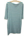 Saint James Size 42 / M Turquoise & White Polymide Wide Neck 3/4 Sleeve Dress Turquoise & White / 42 / M