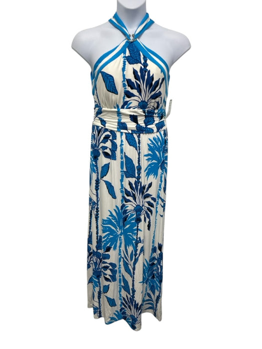 Lilly Pulitzer Size 10 Turquoise, White & Blue Cotton Blend Sleeveless Dress Turquoise, White & Blue / 10