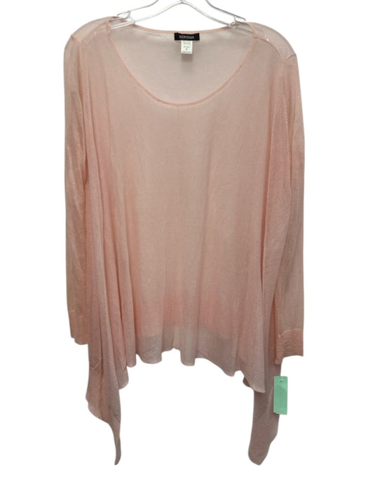 Kerisma Size M Light Pink Acrylic Blend Long Sleeve Fabric Block Sheer Sweater Light Pink / M