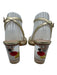 Kate Spade Shoe Size 9 Gold & Multi Leather Knot Detail Cherry & Lemon Sandals Gold & Multi / 9