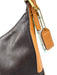 Coach Brown & Tan Leather Color Block Buckle Detail Gold Hardware Bag Brown & Tan / Small