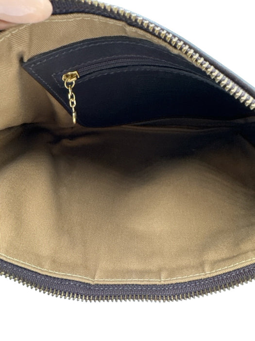 Coach Brown & Tan Leather Color Block Buckle Detail Gold Hardware Bag Brown & Tan / Small