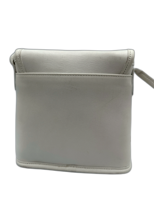 Coach White Leather Crossbody Flap Closure Twist Lock Bag White / S