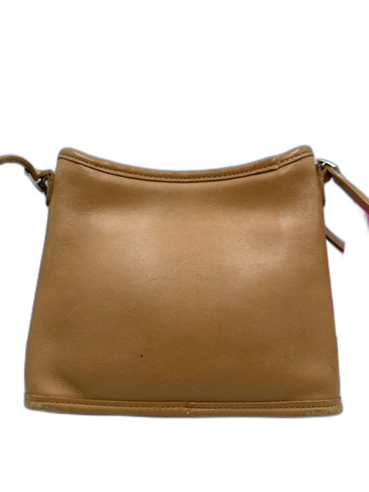 Coach Brown Leather Crossbody Zip Close Bag Brown / S