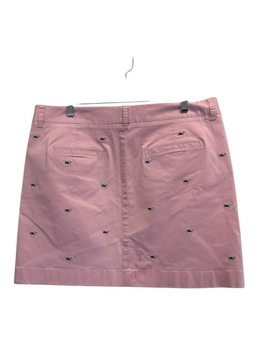 Vineyard vines Size 14 Pink Cotton Zip Up Buttons Whales Skirt Pink / 14