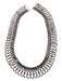 Silver Silver Tone Metal Circular Links Choker Hook & Eye Necklace Silver
