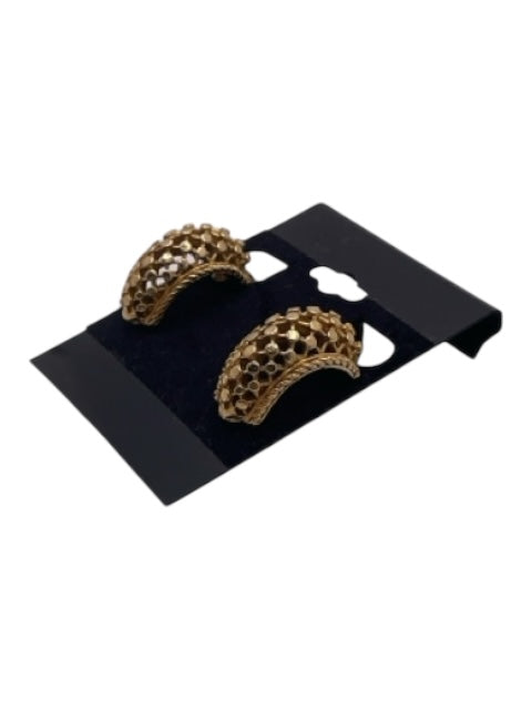 Gold 925 Gold Tone Knotted Cable Detail Clip On Earrings Gold