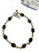 Black & Gold 12K Gold Filled Onyx Oval Chain Lobster Clasp Bracelet Black & Gold