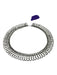 Silver Silver Tone Metal Woven Lattice Hook & Eye Choker Necklace Silver