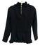 STS Sail to Sable Size XS Black Polyester Ruffle Mock Collar Long Sleeve Top Black / XS