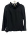 STS Sail to Sable Size XS Black Polyester Ruffle Mock Collar Long Sleeve Top Black / XS