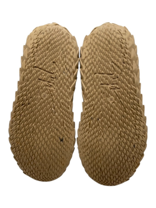 Giuseppe Collection Shoe Size 38 Beige Leather Lace Up Mesh Upper Sneakers Beige / 38