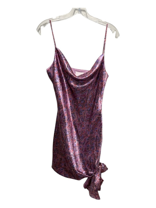 5a7 Cinq a Sept Size 14 Pink & Multi Polyester Adjustable Spaghetti Straps Dress Pink & Multi / 14