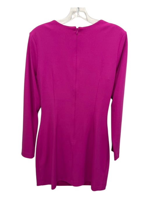 One 33 Social Size 10 Magenta Pink Polyester Blend Cut Outs Long Sleeve Dress Magenta Pink / 10