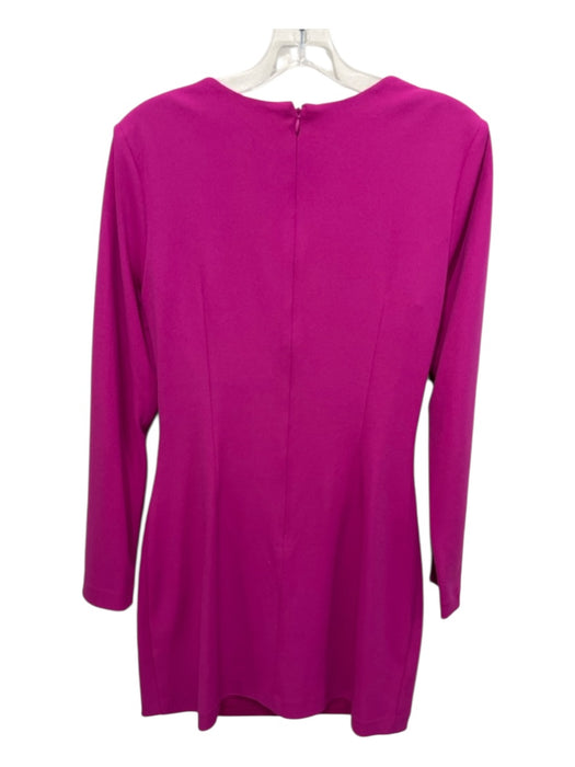 One 33 Social Size 10 Magenta Pink Polyester Blend Cut Outs Long Sleeve Dress Magenta Pink / 10