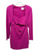 One 33 Social Size 10 Magenta Pink Polyester Blend Cut Outs Long Sleeve Dress Magenta Pink / 10