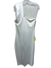 Marcella Size Large White Viscose Blend Sleeveless One Shoulder Midi Dress White / Large