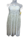 Jonathan Simkhai Size 12 Cream White Polyester Spaghetti Strap Tie Back Dress Cream White / 12