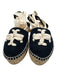 Tory Burch Shoe Size 11 Navy & white Canvas & Jute Closed toe Logo Espadrille Navy & white / 11