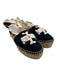 Tory Burch Shoe Size 11 Navy & white Canvas & Jute Closed toe Logo Espadrille Navy & white / 11