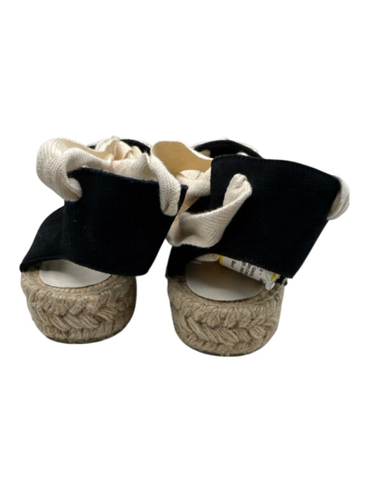 Tory Burch Shoe Size 11 Navy & white Canvas & Jute Closed toe Logo Espadrille Navy & white / 11