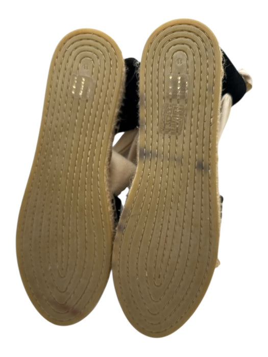 Tory Burch Shoe Size 11 Navy & white Canvas & Jute Closed toe Logo Espadrille Navy & white / 11