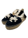 Tory Burch Shoe Size 11 Navy & white Canvas & Jute Closed toe Logo Espadrille Navy & white / 11