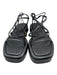 Loeffler Randall Shoe Size 11 Black Leather Upper Square Toe Strappy Sandals Black / 11
