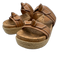 Alexandre Birman Shoe Size 41 Brown & Beige Leather & Cork Espadrille Sandals Brown & Beige / 41