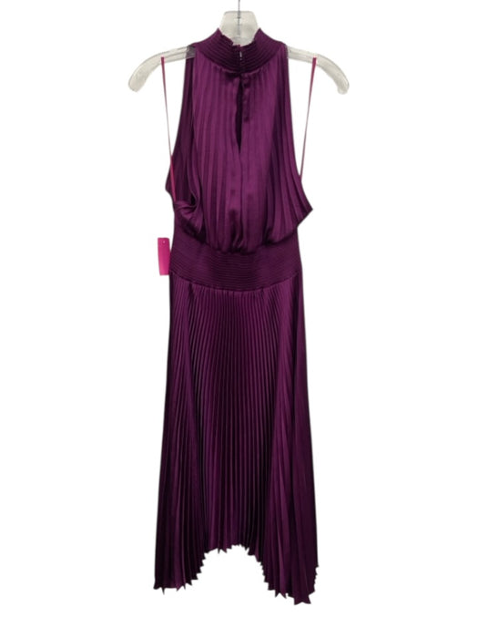 A.L.C. Size 12 Purple Polyester Pleated Sleeveless Maxi Dress Purple / 12