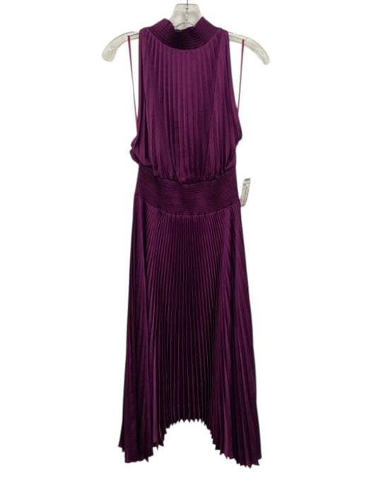 A.L.C. Size 12 Purple Polyester Pleated Sleeveless Maxi Dress Purple / 12