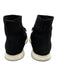 Chanel Shoe Size 41 Black & White Synthetic Knit Floral Applique Sock Sneakers Black & White / 41
