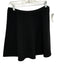 Theory Size L Black Viscose Blend Elastic Waist Textured Knit Skater Mini Skirt Black / L