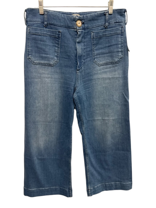 Maeve Size 31 Medium Wash Cotton Blend Denim Patch Pocket Button & Zip Fly Jeans Medium Wash / 31