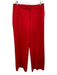 Boden Size 12 Red Viscose Blend High Rise Trouser Hook & Zip Fly Wide Leg Pants Red / 12