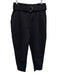 A.L.C. Size 12 Black Cotton Blend Paper Bag Waist High Rise Hook & Zip Fly Pants Black / 12