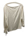 Ramy Brook Size L Cream White Triacetate Blend Drop Shoulder Long Sleeve Top Cream White / L