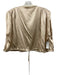 The Sei Size 6 Peachy Beige Silk Satin Gathered Shoulder Drawstring Waist Top Peachy Beige / 6